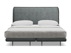 Bed Frame with Mattress - Fabric, W 78.7 x D 63 x H 43.3 in
