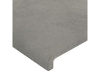 Bed with LED - Gray Velvet, W 72 x D 6.3 x H 50.4 in