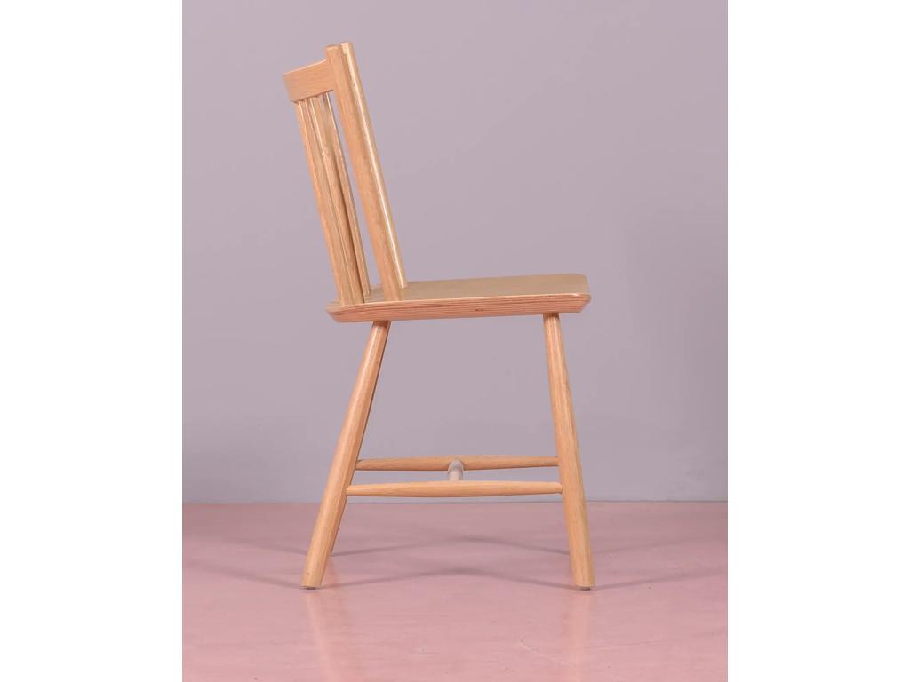 Chair - Natural Wood, W 19.3 x D 19.3 x H 33.5 in