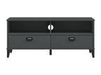TV Stand - Gray Wood, W 41.7 x D 15.7 x H 18.3 in
