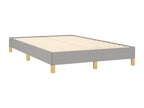 Bed Frame with Mattress - Light Gray Engineered Wood, W 76 x D 48.4 x H 9.8 in