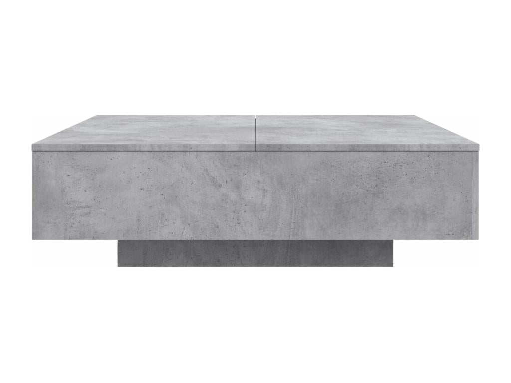 Coffee Table - Light Gray Wood, W 39.4 x D 39.4 x H 0 in