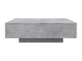 Coffee Table - Light Gray Wood, W 39.4 x D 39.4 x H 0 in