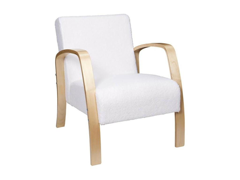 Armchair - White Engineered Wood, W 24.4 x D 31.5 x H 29.5 in