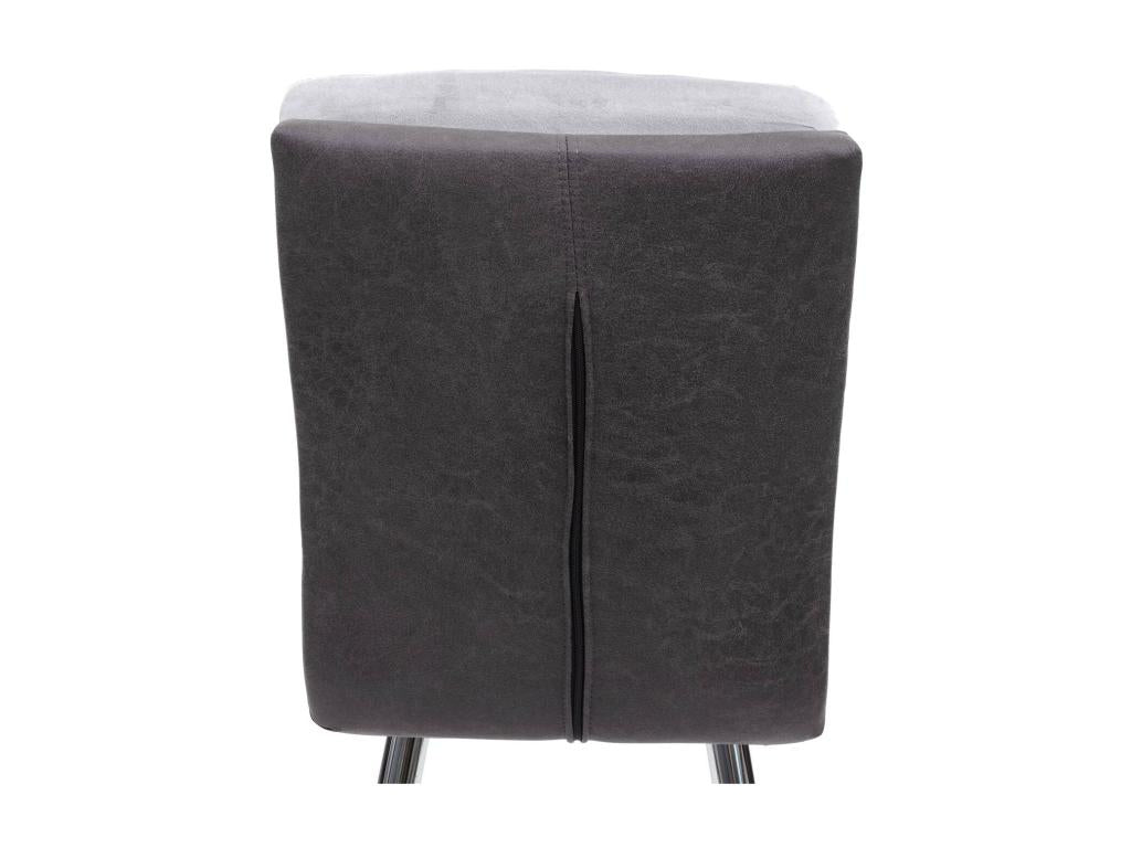 Set of 6 Dining Chairs - Gray Polyester Fabric, W 18.1 x D 26 x H 35.8 in