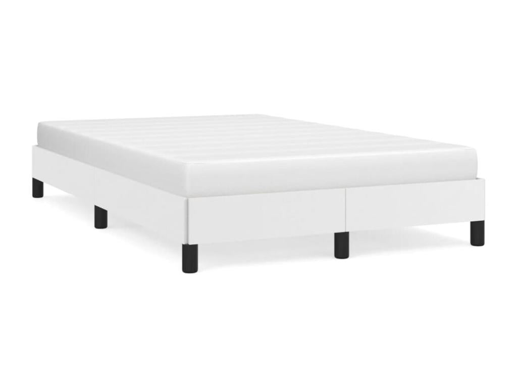 Bed - White Faux Leather, W 79.9 x D 48.4 x H 9.8 in