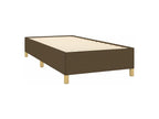 Bed Frame with Mattress - White Polyester Fabric, W 79.9 x D 40.6 x H 46.5 in