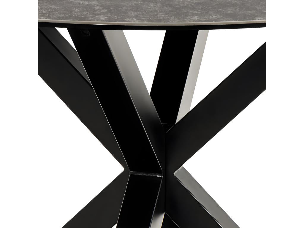 Table - Black Ceramic, W 46.9 x D 46.9 x H 29.9 in