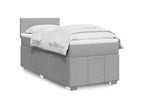 Bed Frame with Mattress - Gray Engineered Wood, W 78.7 x D 35.4 x H 39.6 in