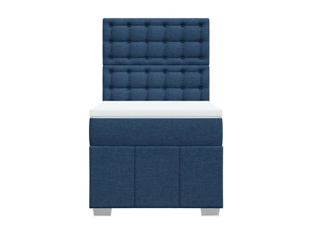 Bed Frame with Mattress - Blue Engineered Wood, W 74.8 x D 35.4 x H 59.3 in