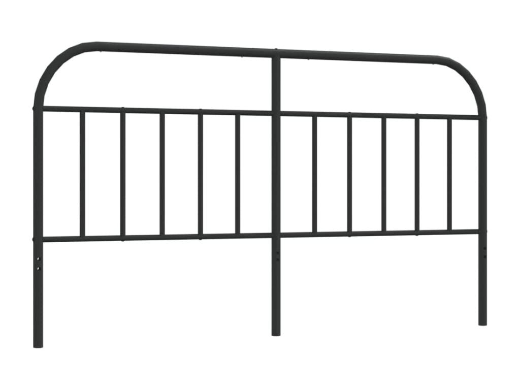 Bed - Black Steel, W 65.4 x D 1.2 x H 39.4 in