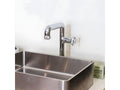 Bathroom Faucet - Silver Metal, W 2 x D 7.5 x H 12.6 in
