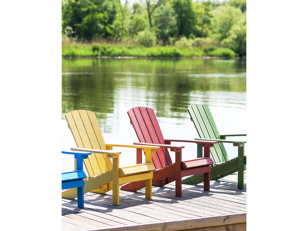 Chair - Red Wood, W 29.5 x D 34.6 x H 34.6 in