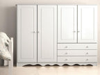 Cabinet - White Linen, W 15 x D 72.8 x H 54.3 in
