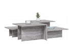 Set of 2 Tables - Gray Wood, W 43.9 x D 19.7 x H 13 in
