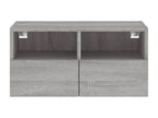 TV Stand - Gray Wood, W 23.6 x D 11.8 x H 11.8 in