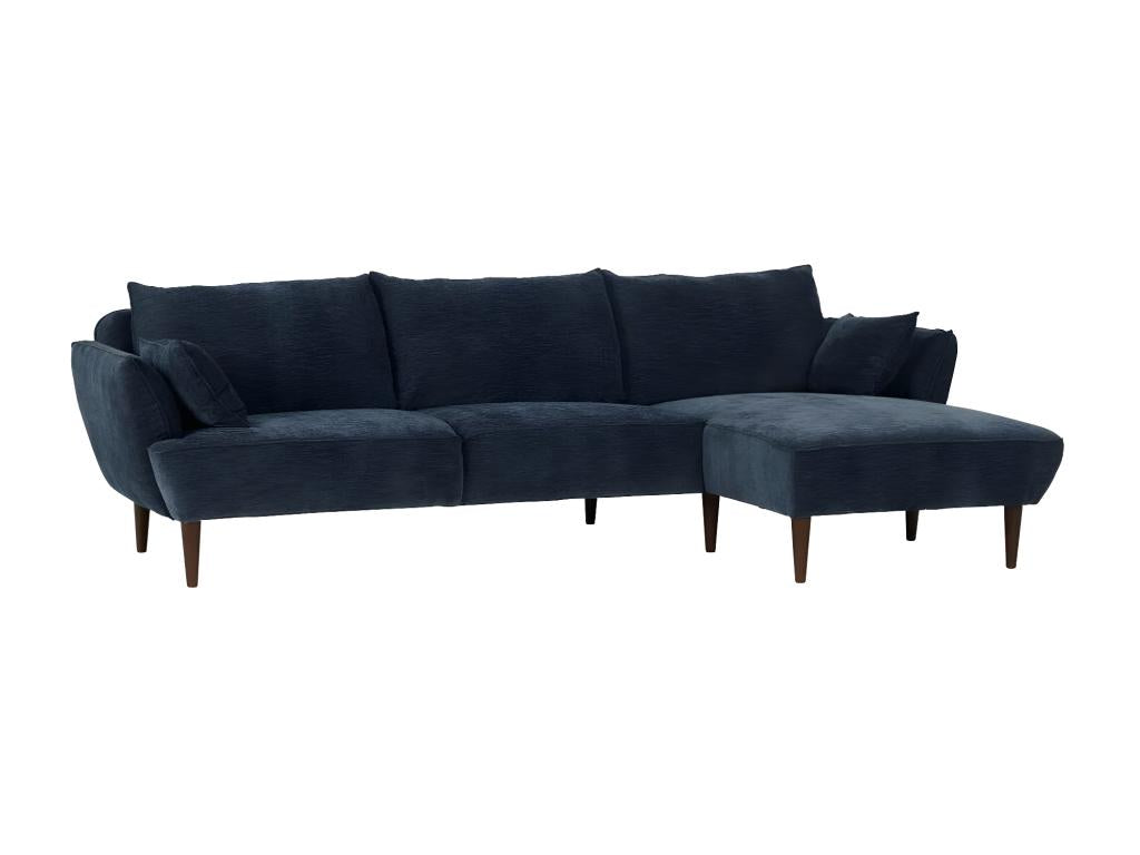 Sofa - Blue Velvet, W 114.2 x D 33.5 x H 33.1 in