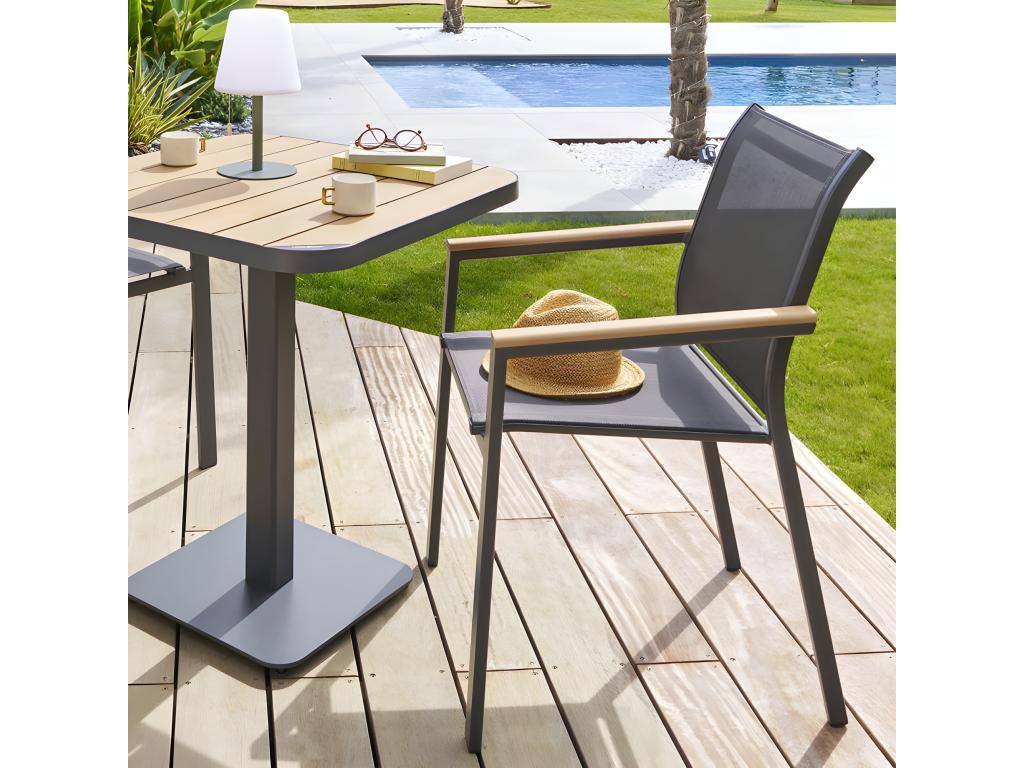 Armchair - White Metal, W 63 x D 63 x H 29.7 in