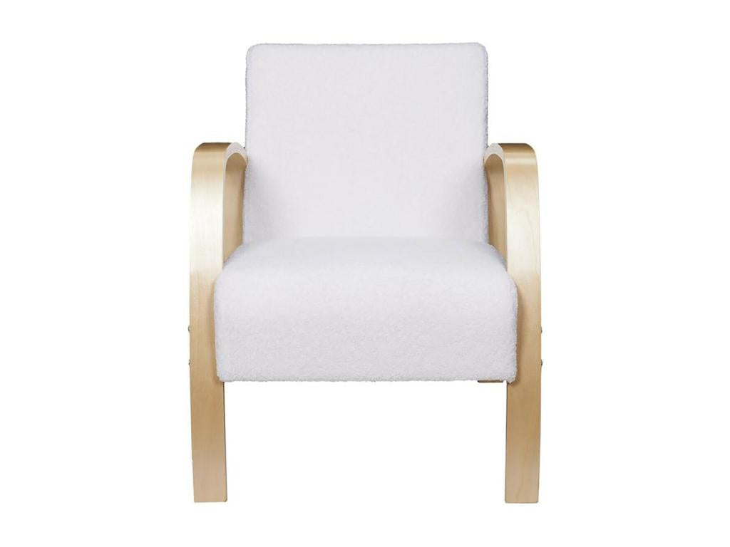 Armchair - White Engineered Wood, W 24.4 x D 31.5 x H 29.5 in