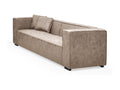 Sofa - Beige Microfibre, W 89 x D 34.6 x H 28.7 in