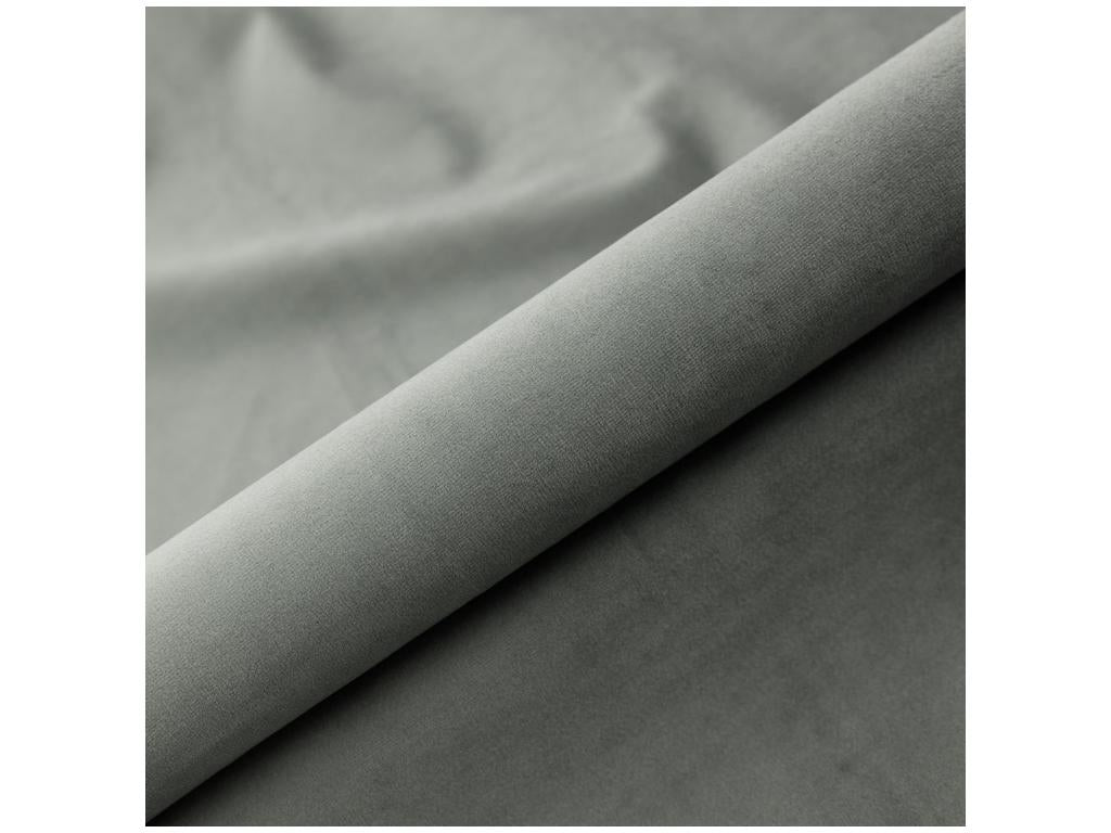 Bed - Gray Polyester Fabric, W 92.5 x D 66.9 x H 32.3 in
