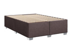 Bed Frame with Mattress - Brown Wood, W 78.7 x D 56.7 x H 39.6 in