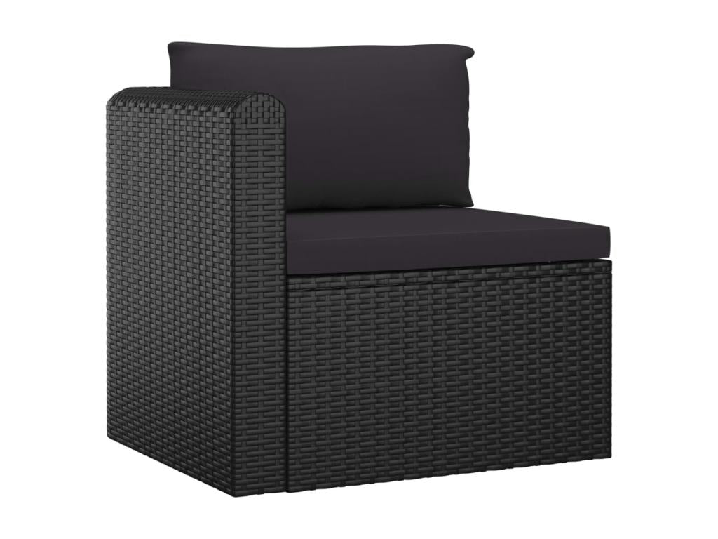 7-Piece Outdoor Patio Set with Cushions - Gray Wood, W 25 x D 25 x H 24.6 in