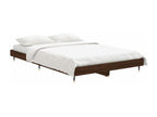 Bed - Brown Wood, W 76 x D 48.4 x H 7.9 in