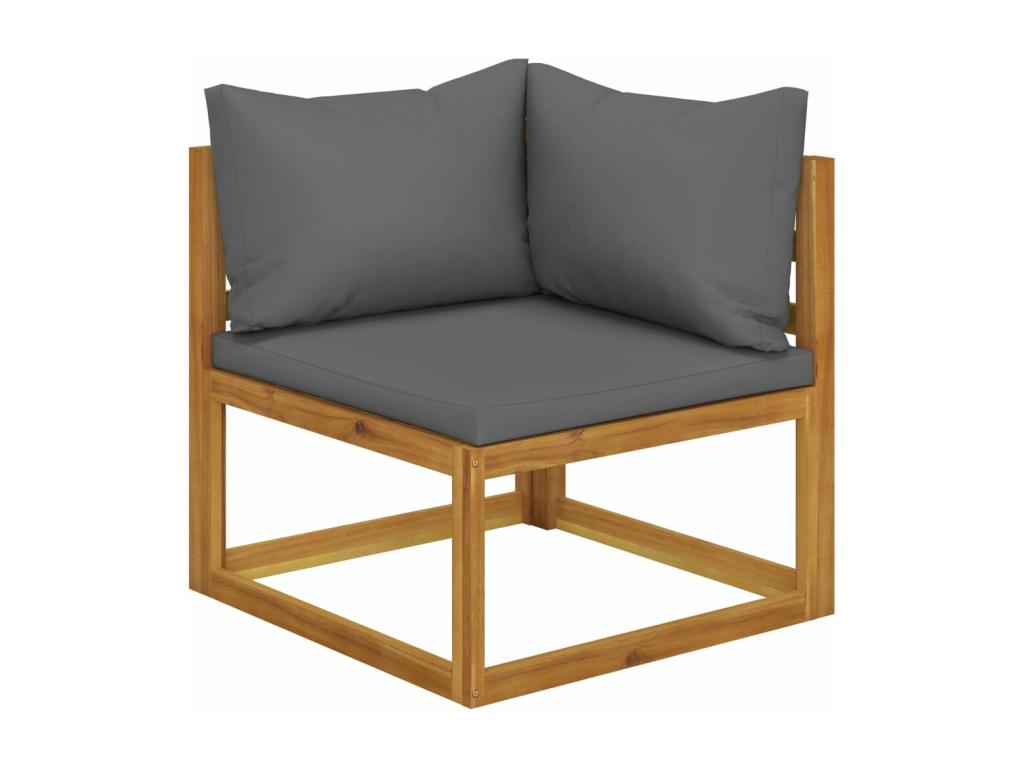 5-Piece Outdoor Patio Set - Brown Wood, W 27.4 x D 27.4 x H 23.6 in