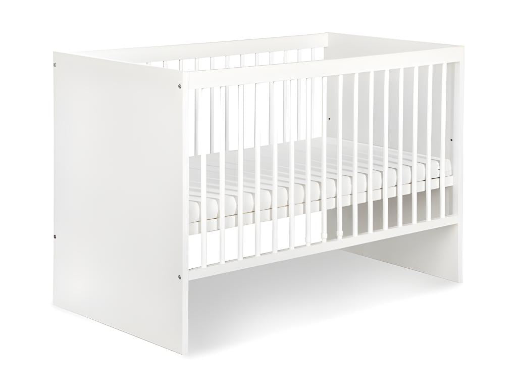 Baby Bed - Gray Engineered Wood, W 49.2 x D 33.5 x H 26 in