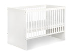 Baby Bed - Gray Engineered Wood, W 49.2 x D 33.5 x H 26 in