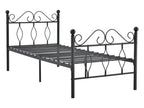 Bed - Black Metal, W 82.1 x D 37.2 x H 37.6 in
