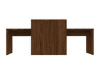 Coffee Table - Brown Wood, W 39.4 x D 18.9 x H 15.7 in