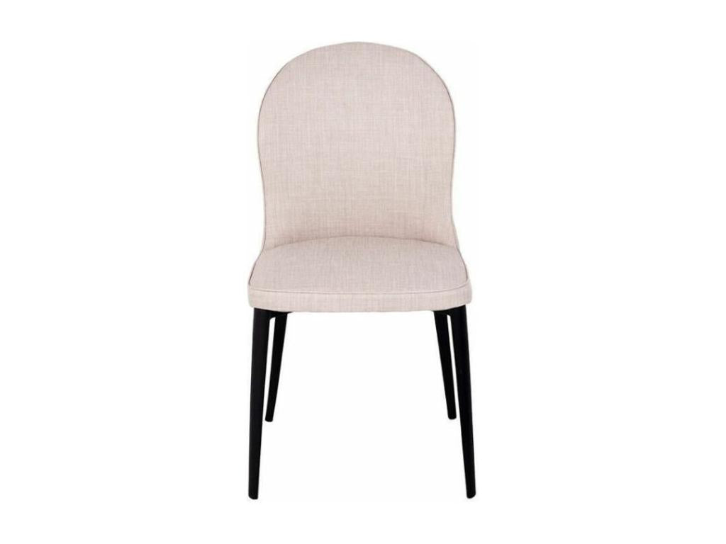 Set of 2 Chairs - Gray Polyester Fabric, W 21.3 x D 18.1 x H 33.9 in