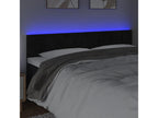 Bed with LED - Black Velvet, W 70.9 x D 2 x H 34.6 in