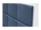 Bed - Blue Microfibre, W 70.9 x D 1.6 x H 47.2 in