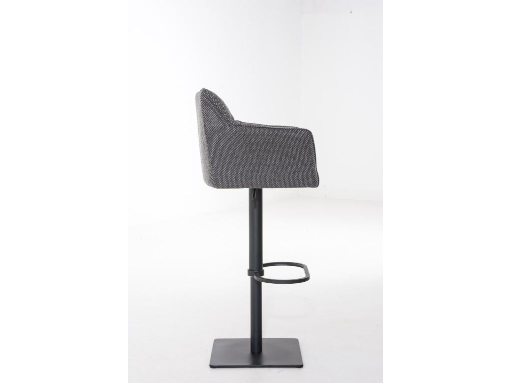 Chair - Gray Polyester Fabric, W 25.2 x D 17.7 x H 34.6 in