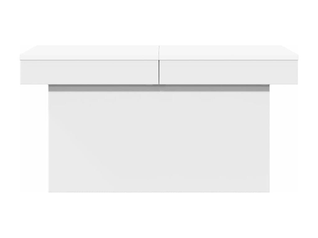 Coffee Table - White Engineered Wood, W 31.5 x D 21.7 x H 15.7 in