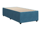 Bed Frame with Mattress - Blue Soie, W 78.7 x D 35.4 x H 18.1 in
