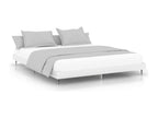Bed - White Wood, W 79.9 x D 79.9 x H 7.9 in