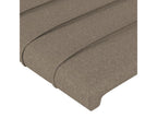 Set of 2 Beds - Taupe Polyester Fabric, W 31.5 x D 2 x H 50.4 in