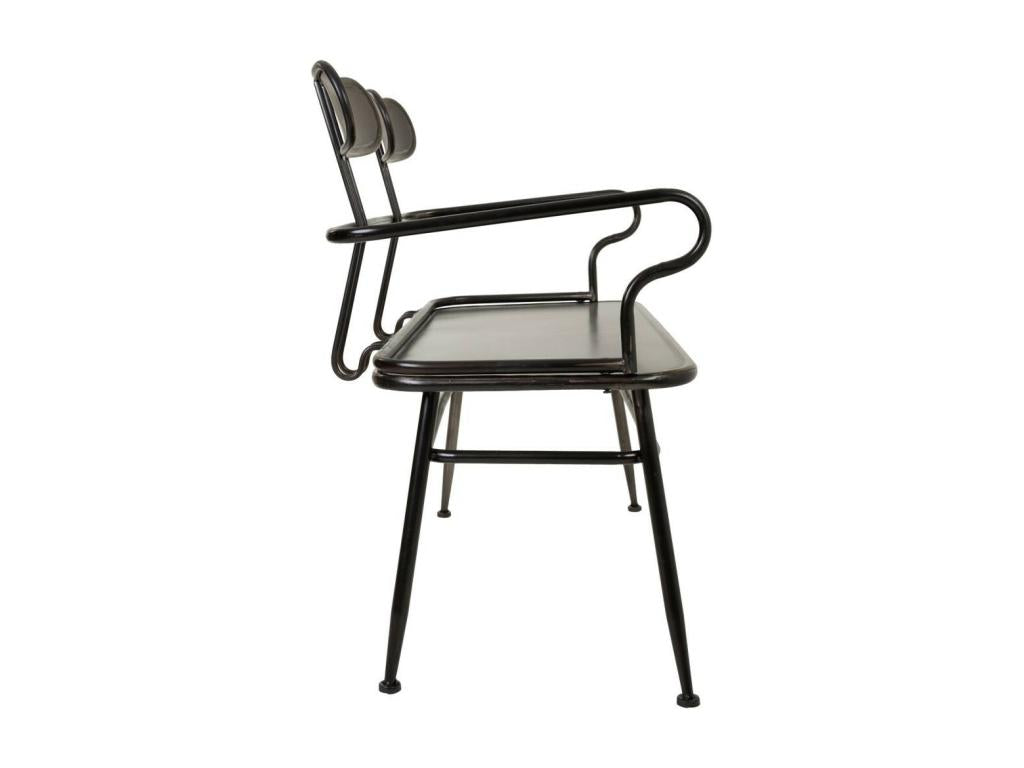 Bench - Multicolore Metal, W 12.8 x D 12.8 x H 19.3 in