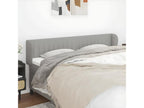 Bed - Gray Polyester Fabric, W 79.9 x D 9.1 x H 34.6 in