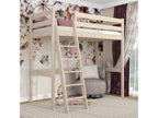 Bed - Beige Oak Wood, W 81.9 x D 34.6 x H 76.8 in