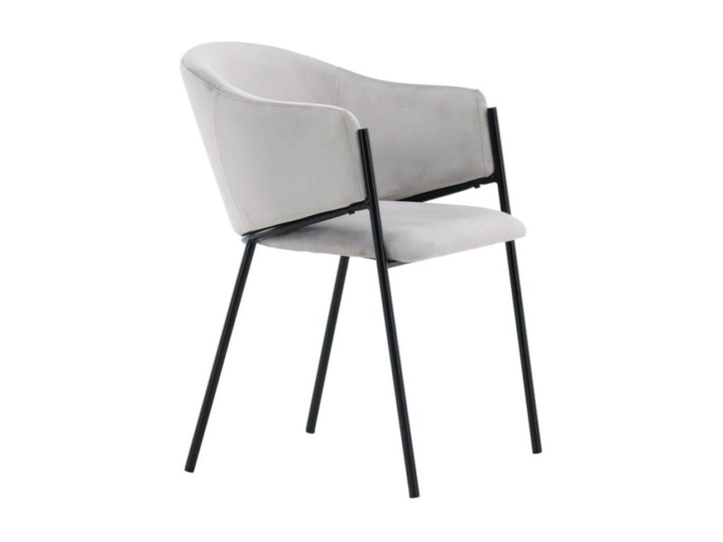 Dining Chair - Black Velvet, W 21.3 x D 24.4 x H 31.5 in