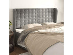 Bed - Gray Velvet, W 72 x D 9.1 x H 50.4 in
