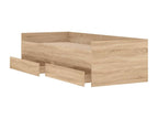 Bed - Natural Wood, W 76 x D 36.6 x H 19.7 in