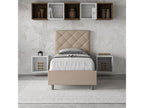 Bed - Taupe Engineered Wood, W 86.6 x D 19.7 x H 46.9 in