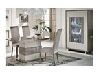 Display Cabinet with LED - Gray Engineered Wood, W 63 x D 39.4 x H 30.3 in
