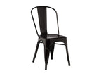 Chair - Red Metal, W 17.7 x D 17.7 x H 33.5 in